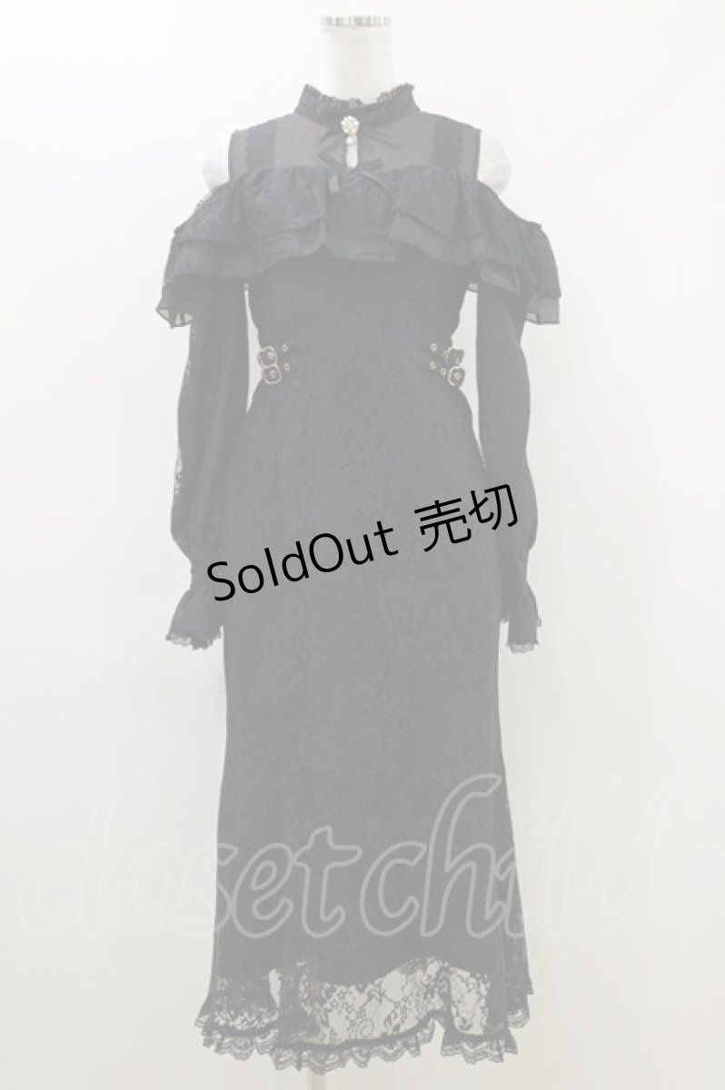 画像1: couture BY ROJITA / 肩開き総レースワンピース Free ブラック H-26-04-18-024-GO-OP-NS-ZH (1)