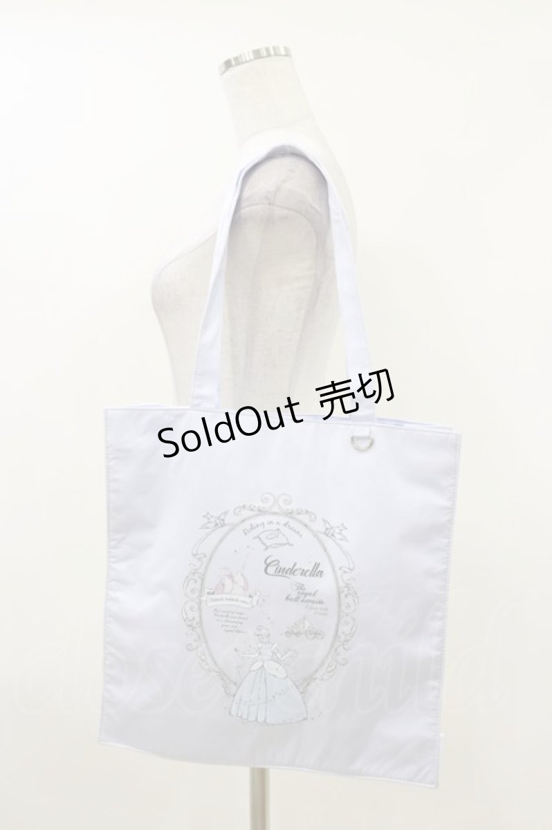 画像1: Maison de FLEUR / Cinderella/スクエアトートバッグ  サックス H-26-04-18-036-LO-BG-YZ-ZH (1)