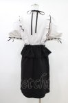 画像2: Honey Cinnamon / スクエアネックフリルワンピース Free オフ/ブラック H-26-04-19-1028-LO-OP-NS-ZH (2)