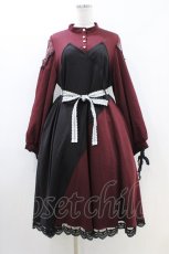 画像1: Favorite / 花束ワンピース XL ワイン H-26-04-19-1030-LO-OP-NS-ZH (1)