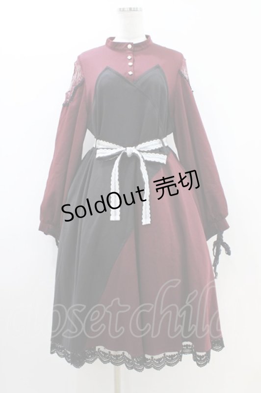 画像1: Favorite / 花束ワンピース XL ワイン H-26-04-19-1030-LO-OP-NS-ZH (1)