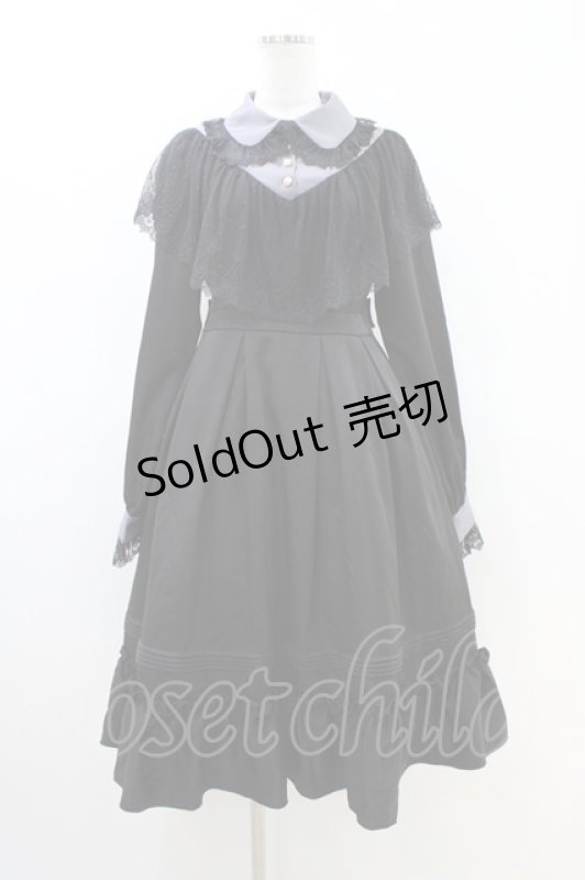 画像1: Amavel / Classical Flowerレースケープワンピース Free ブラック H-26-04-19-1036-CA-OP-NS-ZH (1)