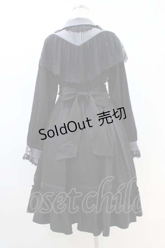 画像2: Amavel / Classical Flowerレースケープワンピース Free ブラック H-26-04-19-1036-CA-OP-NS-ZH (2)