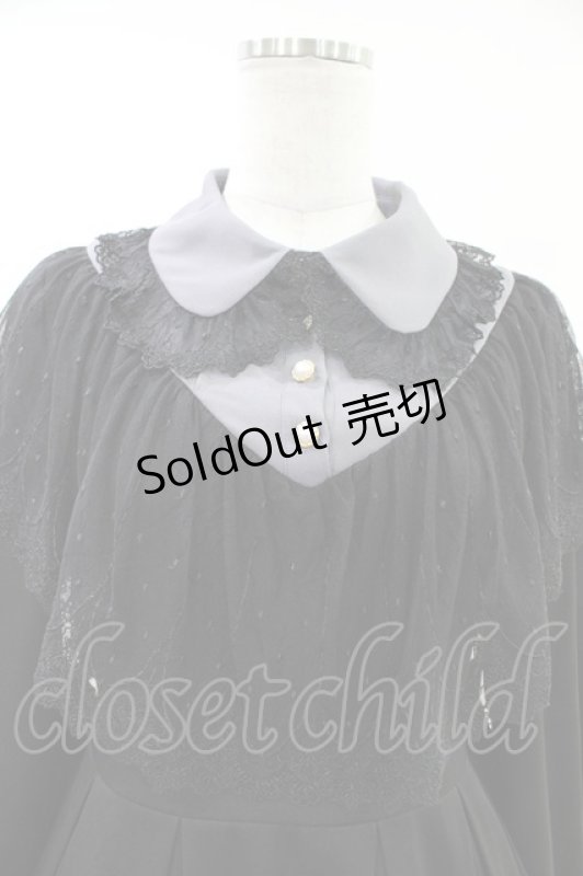 画像3: Amavel / Classical Flowerレースケープワンピース Free ブラック H-26-04-19-1036-CA-OP-NS-ZH (3)
