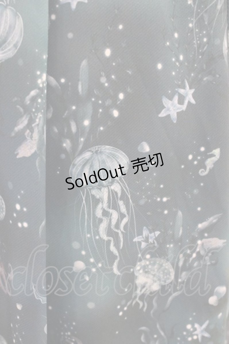 画像3: axes femme POETIQUE / ダークマリンバイカラーワンピース M ブルーグリーン H-26-04-19-1037-AX-OP-NS-ZH (3)