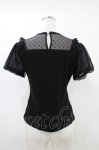画像2: axes femme POETIQUE / 蝶ステッチ切替トップス M ブラック H-26-04-19-1045-AX-TO-NS-ZH (2)