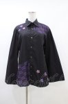 画像1: AXES-X / 矢羽根ＰＴ＆桔梗刺繍シャツ M ブラック H-26-04-19-1047-LO-TO-NS-ZH (1)