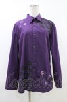 画像1: AXES-X / 矢羽根ＰＴ＆桔梗刺繍シャツ M パープル H-26-04-19-1048-LO-TO-NS-ZH (1)