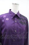 画像3: AXES-X / 矢羽根ＰＴ＆桔梗刺繍シャツ M パープル H-26-04-19-1048-LO-TO-NS-ZH (3)