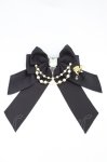 画像1: Enchantlic Enchantilly / 宝石箱パールリボンブローチ  ブラック H-26-04-19-1008-LO-ZA-NS-ZH (1)