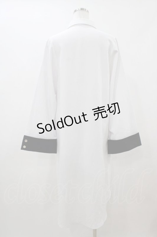 画像2: IRO+IRO / バイカラーシャツ Free オフ/ブラック H-26-04-19-1055-LO-BL-NS-ZH (2)