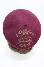 画像2: Enchantlic Enchantilly / ロゴプリントベレー帽  ワイン H-26-04-19-1001-LO-AC-NS-ZH (2)
