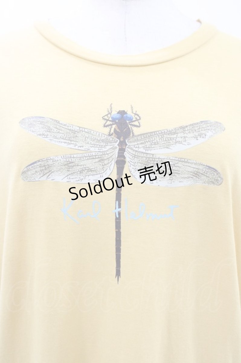 画像3: Karl Helmut / トンボプリントTシャツ Free イエロー H-26-04-19-1059-EL-TS-NS-ZH (3)