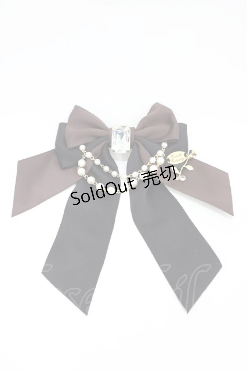画像1: Enchantlic Enchantilly / 宝石箱パールリボンブローチ  ブラウン H-26-04-19-1009-LO-ZA-NS-ZH (1)