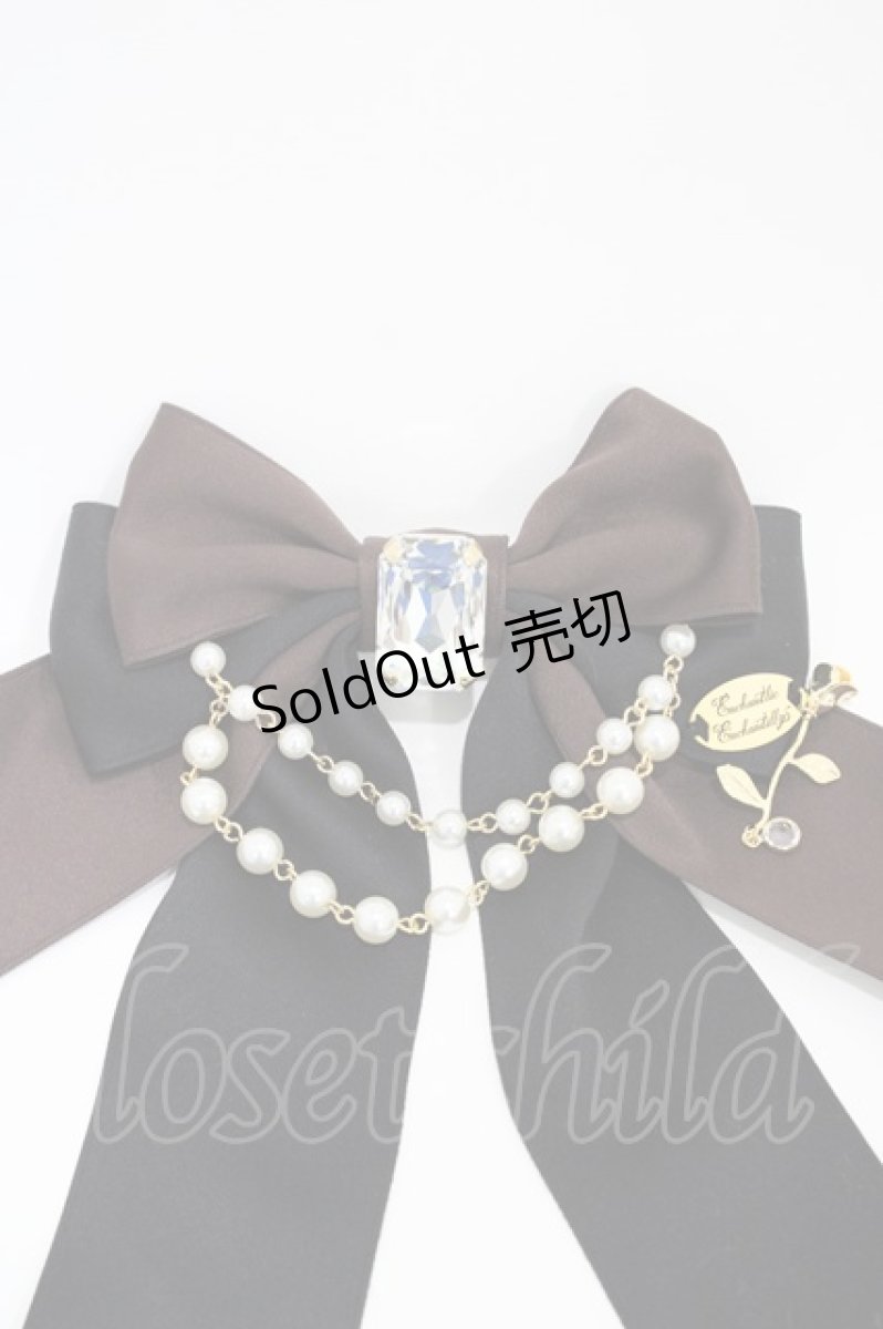 画像2: Enchantlic Enchantilly / 宝石箱パールリボンブローチ  ブラウン H-26-04-19-1009-LO-ZA-NS-ZH (2)