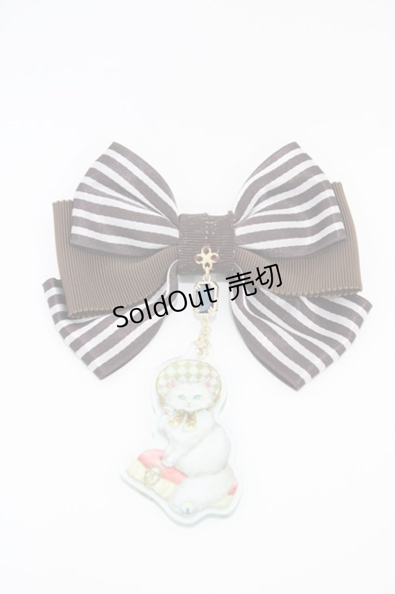 画像1: Enchantlic Enchantilly / ボンネット猫リボンブローチ  ブラウン H-26-04-19-1010-LO-AC-NS-ZH (1)