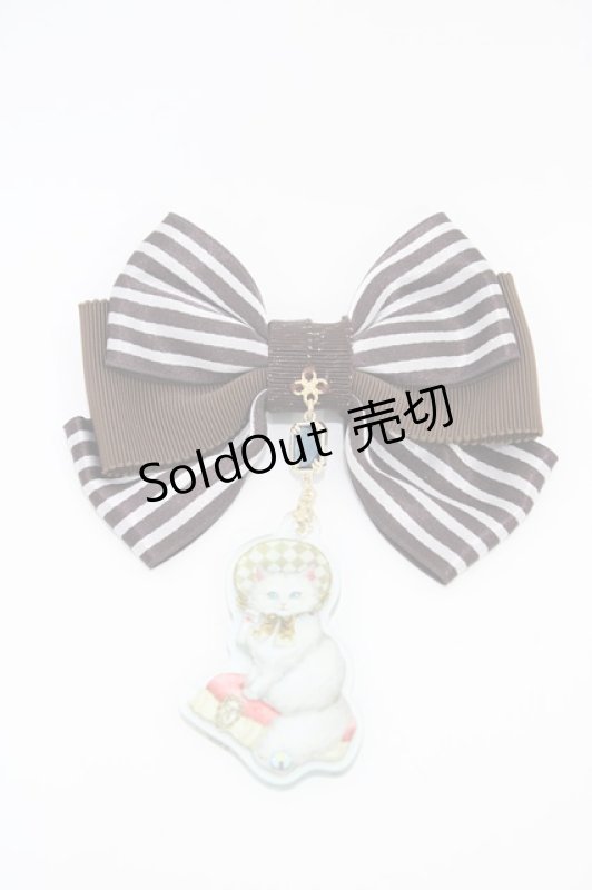 画像1: Enchantlic Enchantilly / ボンネット猫リボンブローチ  ブラウン H-26-04-19-1010-LO-AC-NS-ZH (1)
