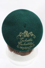 画像2: Enchantlic Enchantilly / ロゴプリントベレー帽  グリーン H-26-04-19-1002-LO-AC-NS-ZH (2)