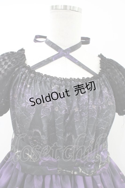 画像3: Enchantlic Enchantilly / 幻影薔薇城~コウモリ公爵からの招待状~ワンピース(紫の夜) Free パープル H-26-04-19-1021-LO-OP-NS-ZH (3)