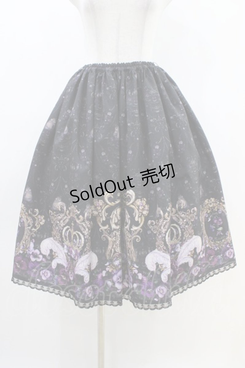 画像1: Enchantlic Enchantilly / すみれ姫の王冠スカート Free ブラック H-26-04-19-1023-LO-SK-NS-ZH (1)