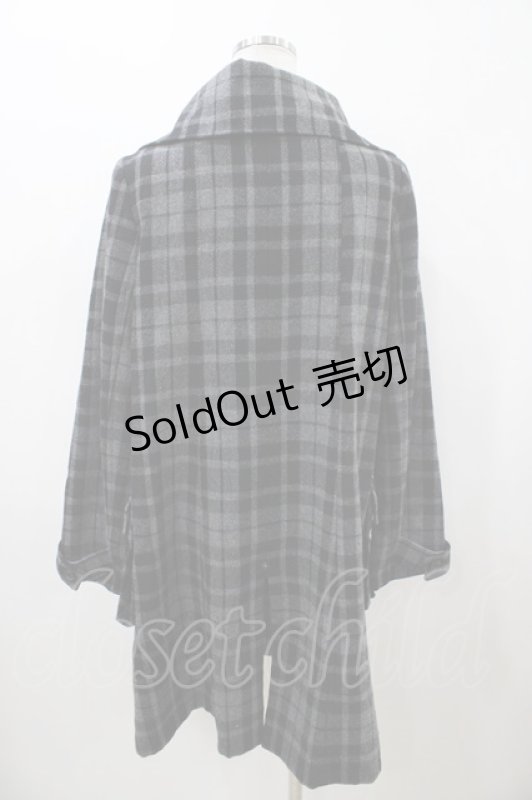 画像3: PEACE NOW / チェックボタンコート M グレー H-26-04-19-2031-PU-CO-AK-ZH (3)