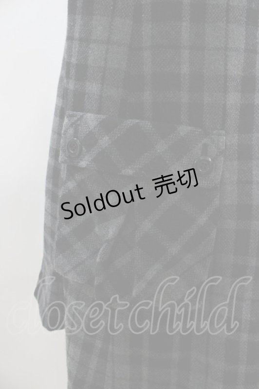 画像5: PEACE NOW / チェックボタンコート M グレー H-26-04-19-2031-PU-CO-AK-ZH (5)