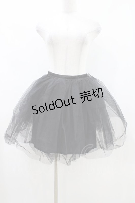 画像1: DEVIL FASHION / チュールパニエスカート F 黒 H-26-04-19-2005-PU-SK-AK-ZH (1)