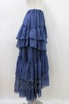 画像2: Sheglit / "Empress"ロングフリルスカート M ダルブルー H-26-04-19-2008-EL-SK-AK-ZH (2)