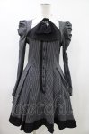 画像1: DARK IN LOVE / Black white strip preppy style dress M 黒 H-26-04-19-2011-PU-OP-AK-ZH (1)