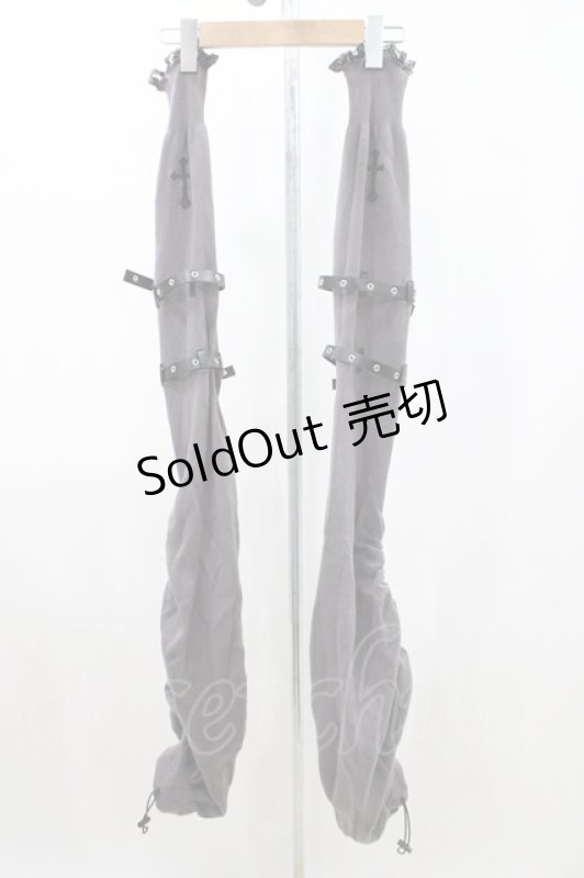 画像2: DimMoire / 十字の誓いニーハイウォーマー  グレー H-26-04-19-2002-0-ZA-KB-ZH (2)