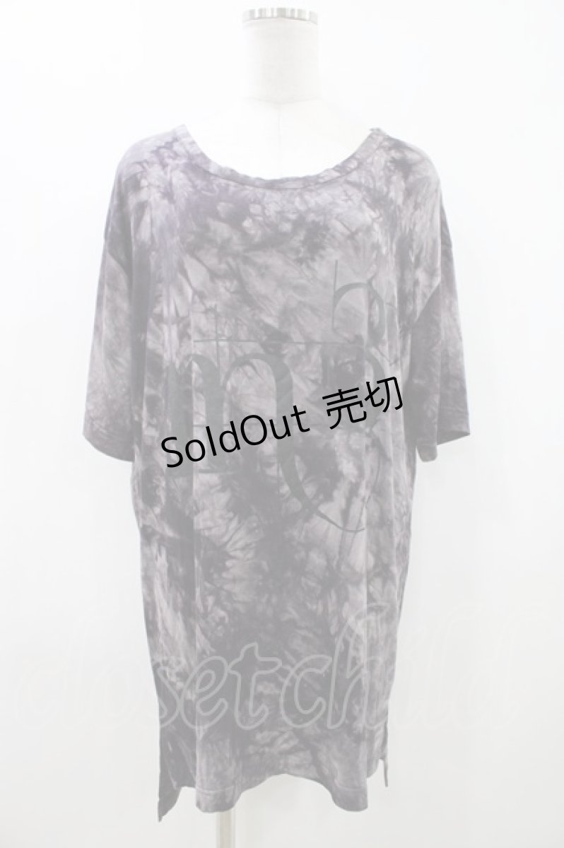 画像1: MiDiom / Tie Dye Print Big Tee M 黒 H-26-04-19-2016-PU-TO-AK-ZH (1)