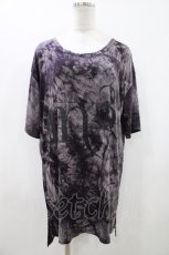 画像1: MiDiom / Tie Dye Print Big Tee M 黒 H-26-04-19-2016-PU-TO-AK-ZH (1)