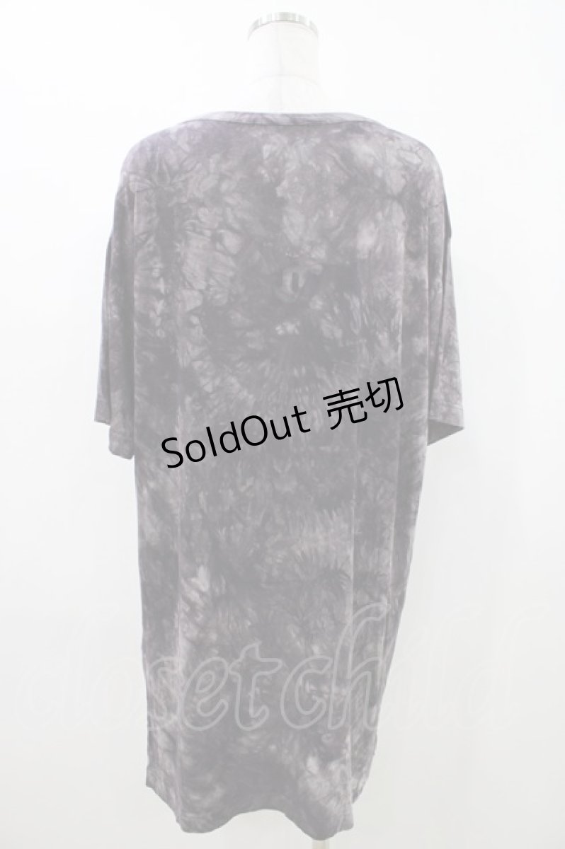 画像2: MiDiom / Tie Dye Print Big Tee M 黒 H-26-04-19-2016-PU-TO-AK-ZH (2)
