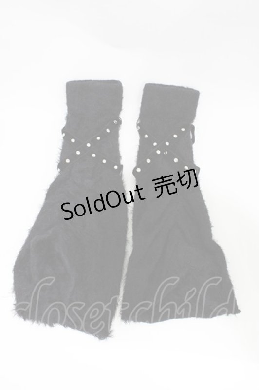 画像1: DimMoire / 拘束ふわふわレッグウォーマー  ブラック H-26-04-19-2003-0-ZA-KB-ZH (1)