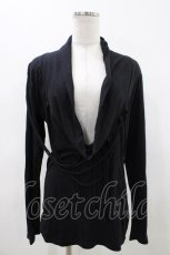 画像1: BPN FOR MEN / ドレープカットソー M 黒 H-26-04-19-2024-GO-TO-AK-ZH (1)
