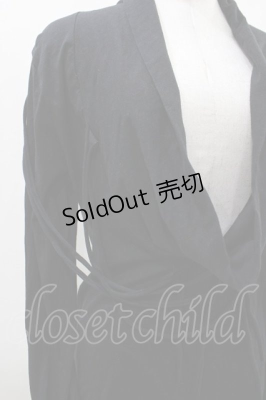 画像3: BPN FOR MEN / ドレープカットソー M 黒 H-26-04-19-2024-GO-TO-AK-ZH (3)