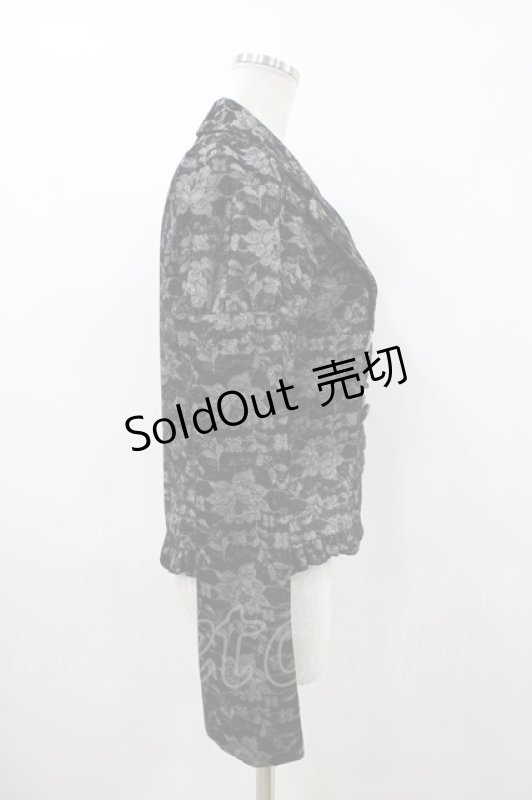 画像2: BPN / 花柄フロッキージャケット M 黒 H-26-04-19-2028-GO-JA-AK-ZH (2)