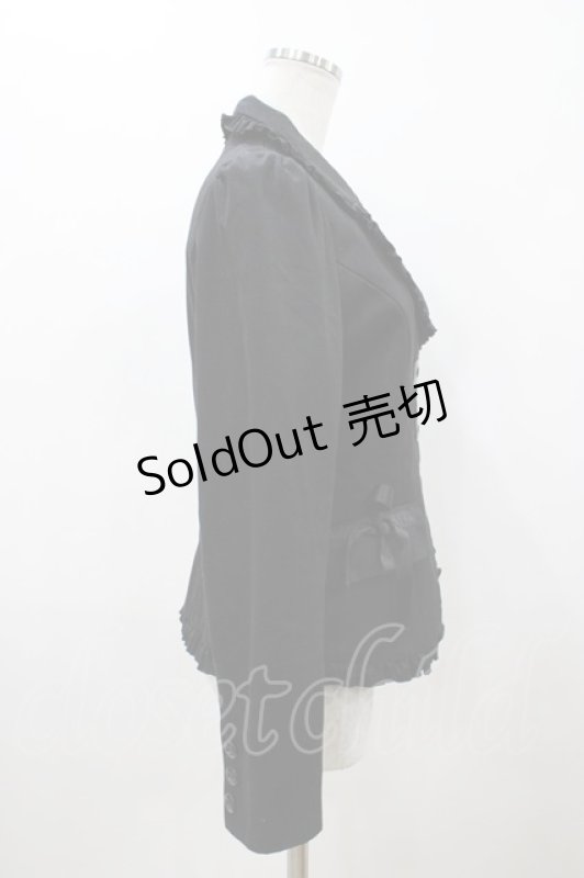 画像2: PEACE NOW / フリルボタンジャケット M 黒 H-26-04-19-2030-PU-JA-AK-ZH (2)