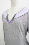 画像4: Ozz oneste / 枝垂れ桜刺繍チャイナワンピース  グレー×ラベンダー H-26-04-20-024-OO-OP-KB-ZH (4)