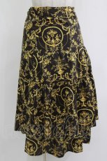 画像1: Jane Marple Dans Le Salon / Marie Antoinetteのwrapped skirt  黒 H-26-04-20-029-JM-SK-KB-ZH (1)