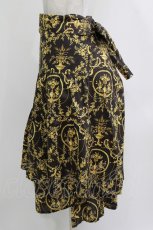 画像2: Jane Marple Dans Le Salon / Marie Antoinetteのwrapped skirt  黒 H-26-04-20-029-JM-SK-KB-ZH (2)