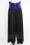 画像1: Moi-meme-Moitie / ダブルベルトワイドパンツ 9号 黒×青 H-26-04-20-040-MO-PA-KB-ZH (1)