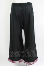 画像3: gouk / 和柄切替ワイドパンツ  ブラック H-26-04-20-044-GO-PA-KB-ZH (3)