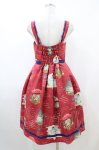 画像2: Emily Temple cute / Tick Tock Clockノースリーブワンピース  レッド H-26-04-20-1032-ET-OP-KB-ZH (2)