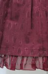 画像3: Leur Getter / スプーンジャガードシフォンリボンワンピース  ワイン H-26-04-20-1042-LU-OP-KB-ZH (3)