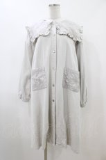 画像1: merry jenny / レースセーラーカラーツイルコート  グレー H-26-04-20-1056-LO-JA-KB-ZH (1)