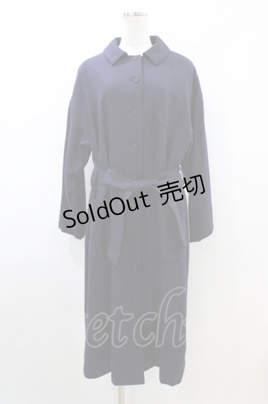 画像1: Jane Marple Dans Le Salon / ウールロングコート  ネイビー H-26-04-20-1016-JM-CO-KB-ZH (1)