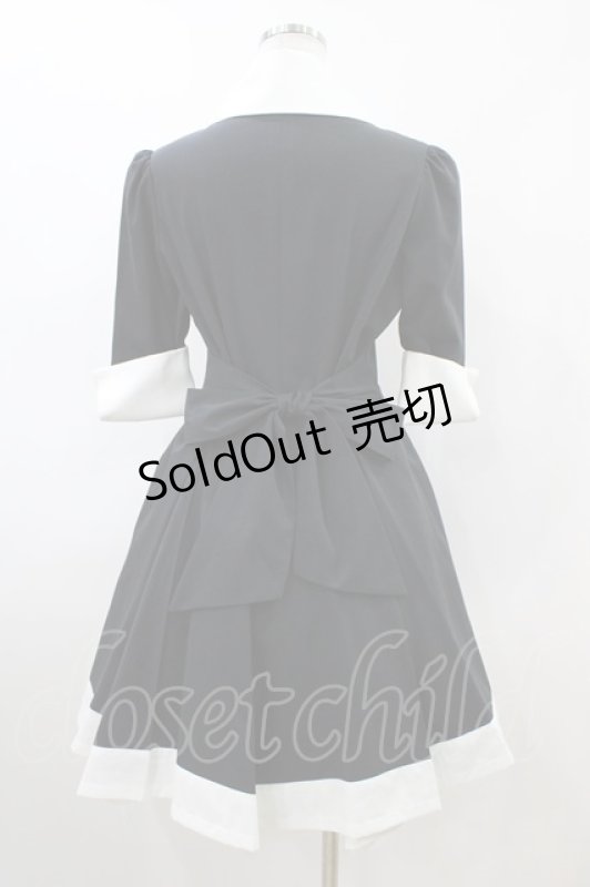 画像2: ATELIER BOZ / キャロルワンピース  黒×白 H-26-04-20-1017-EL-OP-KB-ZH (2)