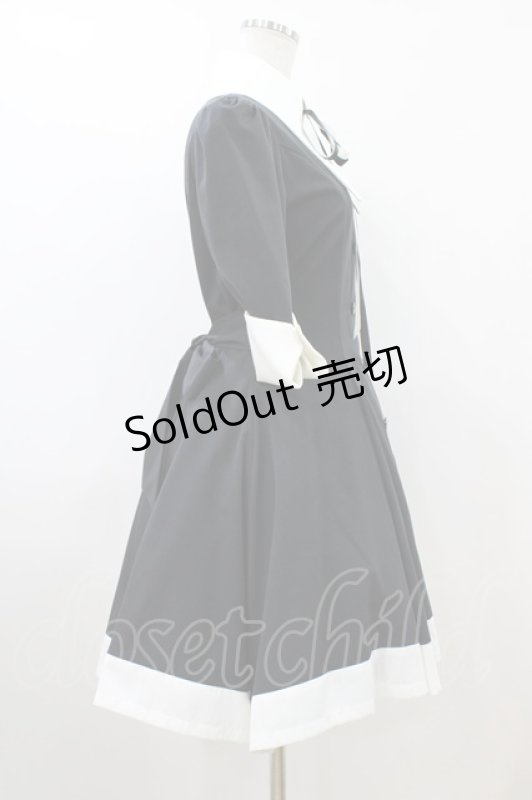 画像3: ATELIER BOZ / キャロルワンピース  黒×白 H-26-04-20-1017-EL-OP-KB-ZH (3)