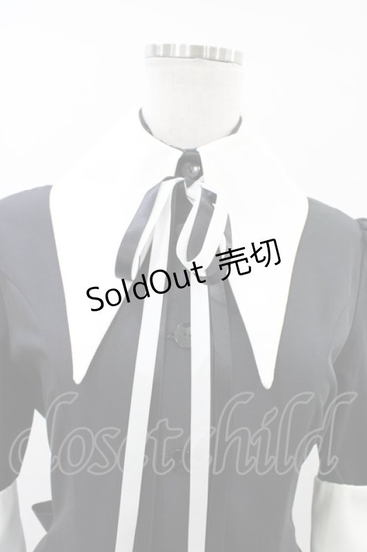 画像4: ATELIER BOZ / キャロルワンピース  黒×白 H-26-04-20-1017-EL-OP-KB-ZH (4)